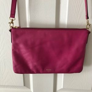Fossil Fuchsia Crossbody Purse